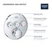 29138BE0 Grohe Grt Smartcontrol Thm Trim Round 3Sc Us - G29138BE0