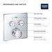 29164LS0 Grohe Moon White Grohtherm Grt Smartcontrol Thm Trim Square 2Sc Us - G29164LS0