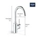 32138002 Grohe Chrome Grohe New Concetto Basin-Mixer High Spout, Pop Up Waste Set, Us - G32138002
