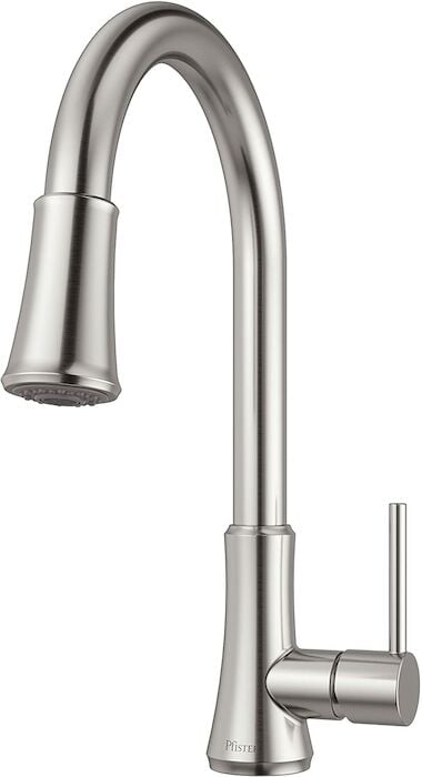 Pfirst Series 1-Handle Pull-Down Kitchen Faucet in Stainless Steel 