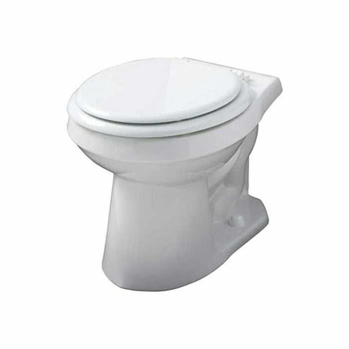 GAV21852  Avalanche White 12 in Round Front Floor Toilet Bowl 