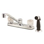 Maxwell SE 2H Kitchen Faucet w/ Acrylic Handles Spray &amp; 8&quot; D-Tube Spout 1.75gpm Chrome ,42211