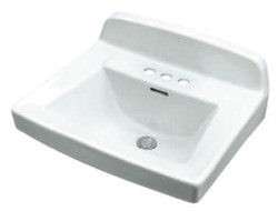 Monticello II Wall Hung Lav 20&quot;x18&quot; 4&quot;CC White ,90091678,13002100,10301505,13025703,13204151,12454WH,12454,GWL,GWLWH,GLWH,12-454,12-454WH,12654WH,12454WH,12654,029259,GWHL,13204276,3873003,0355
