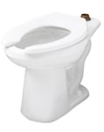 North Point 1.28/1.6gpf ADA Elongated Floor Mounted Top Spud Bowl 10&quot; Rough-In White ,G0025733,25730,25-730,25733,25-733