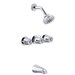 Gerber Classics Three Handle Threaded Escutcheon Tub &amp;amp; Shower Fitting with IPS/Sweat Connections &amp;amp; Threaded Spout 1.75gpm Chrome - GERG0048030