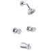 Gerber Hardwater Two Handle Threaded Escutcheon Tub &amp;amp; Shower Fitting with Threaded Diverter Spout 1.75gpm Chrome - GERG0058400