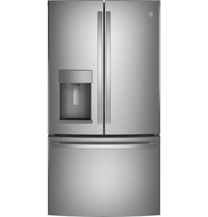 Anti-Fingerprint Stainless Bottom Freezer French Door W/ Ext Ice & Water Refrigerator 27.8 Cuft Evaps Adv Filt Fz Im Ready 