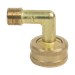 3/4 in. Female Hose Thread Swivel Nut x 3/8 in. O.D. Compression Dishwasher Elbow with Nut, Sleeve and Hose Washer - BRAHES612WNMX