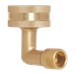3/4 in. Female Hose Thread x 3/8 in. O.D. Comp Swivel Garden Hose Dishwasher Elbow with Hose Washer - BRAHES612X