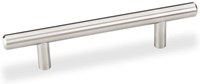 156SN SATIN NICKEL 156MM OVERALL BAR CABINET PULL (DRAWER HANDLE) WITH BEVELED ENDS ,156SN