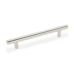 176SN SATIN NICKEL 176MM OVERALL LENGTH BAR CABINET PULL (DRAWER HANDLE) WITH BEVELED ENDS ,176SN