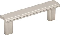 183-3SN 3 in Center-to-Center Satin Nickel Square Park Cabinet Pull ,