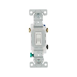Eaton Wiring 1303-7W-BOX Switch Toggle 3-Way 15A 120V Guard White 032664752346 ,