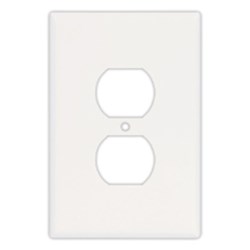 Eaton Wiring 2750W-BOX Wall Plate 2G Duplex Receptacle Thermoset Ovr White 032664519963 ,032664519963