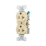 Eaton Wiring 5362V Receptacle Duplex 20A 125V 2P3W Const Grade Back And Side Ivory 032664704451 ,5362V,032664704451