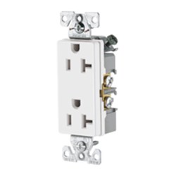 Eaton Wiring 6352GY-BU Receptacle Decorator Duplex 20A 125V 2P3W Back And Side Wire Gray 032664628160 ,032664628160