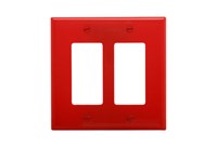 Eaton Wiring PJ262RD Wall Plate 2G Decorator Poly Mid Red 032664579653 ,032664579653