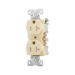 Eaton Wiring TR5362V Tamper Resistant Receptacle Duplex 20A 125V 2P3W Constgrade Back And Side Ivory 032664718625 ,032664718625