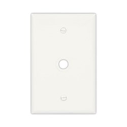 Eaton Wiring PJ11V Wall Plate 1Gtel/Coax.406&quot;Hole Poly Mid Bx Ivory 032664578946 ,