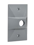 WCR1350 Topaz 3-Hole Rect. Wp Cover Grey 1/2 Inch 50 Pack ,