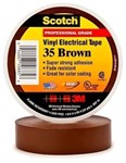 35-Brown-3/4 3M 3/4 in X 66 ft Brown Vinyl Electrical Tape ,S3566BRN34,35BRNF,35BROWN,ETBR,BRET,ET,3METBN,3M-10885