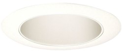 17W-WH  4 in White Cone/Trim Ring Down Light Trim Kit ,17W-WH