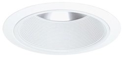 244W-WH Juno 6 in White Baffle/Trim Ring Incandescent Down Light Trim Kit ,244W-WH,TRIM6
