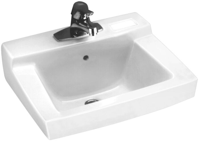 Declyn Wall Mounted Sink with 4" Centerset and Wall Hanger 