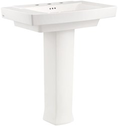 0328004020 American Standard White Townsend 3 Hole 4 in Centerset Pedestal Sink ,328004020