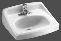 0356421020 American Standard Lucerne White 1 Hole Wall Mount Bathroom Sink ,0356421,20310,K2031WH,20310,K23310,0356421020,0356,0356020
