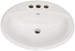 0476028020 American Standard Aqualyn White 3 Hole Counter Top Bathroom Sink - A0476028020