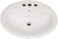 0476028021 American Standard Aqualyn Bone 3 Hole Counter Top Bathroom Sink 