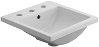 0642008020 American Standard Studio Carre White 3 Hole Drop In Bathroom Sink ,0642.008.020