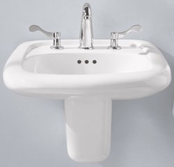 Murro™ Wall-Hung EverClean&#174; Sink With 4-Inch Centerset ,0954.004EC.020,0954004EC020,0954000020,0954.000.020