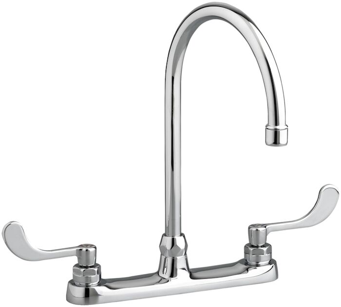 Monterrey Top-Mount Kitchen Faucet, 8" Gooseneck Spout, Wrist Blade Handles, 1.5 gpm 