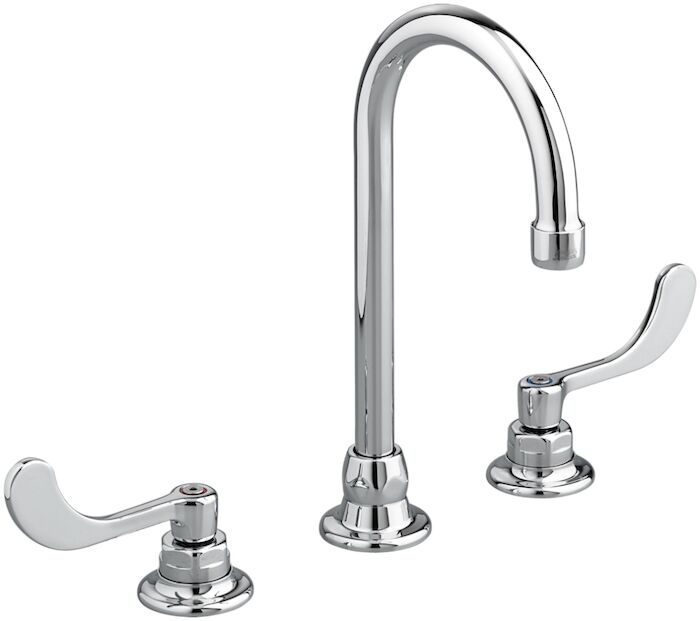 Monterrey Widespread Lavatory Faucet, 5" Gooseneck Spout, Wrist Blade Handles, 1.5 gpm 