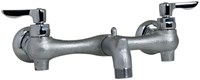 Wall-Mount Service Sink Faucet, 3"  Vacuum Breaker Spout, Integral Supply Stops, Rough Chrome ,