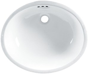 9482000020 A/s Ovalyn White No Hole Under Counter Bathroom Sink 