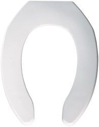 White Plastic Elongated Open Front without Cover Toilet Seat ,BE453,73088091079,1055WH,1055000,18001975,73088091079,1055C,18005100,18017200
