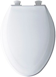 White Plastic Elongated Closed Front with Cover Toilet Seat ,10200426,18203208,10213007,18203208,18007658,18000844,90060024,1100TTWH,1100WH,4652WH,K4652WH,4652-0,K4652WH,1100,1100TT,1100EC000,18002550