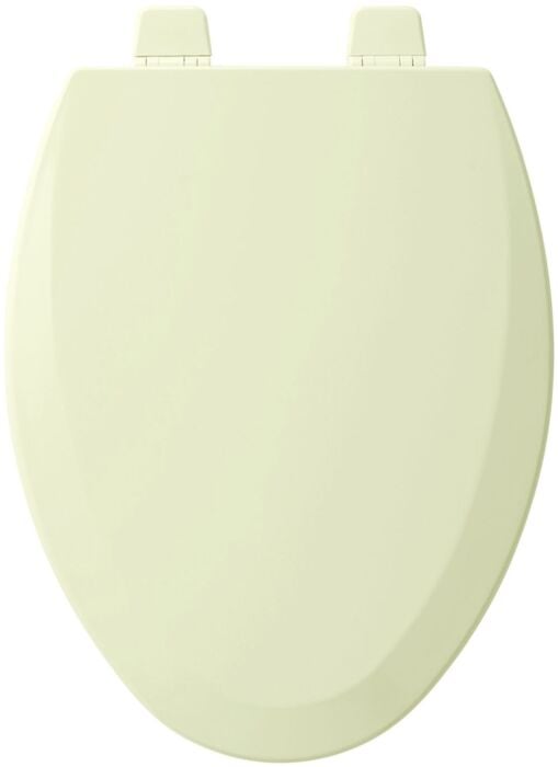 Biscuit Wood Elongated Closed Front with Cover Toilet Seat 