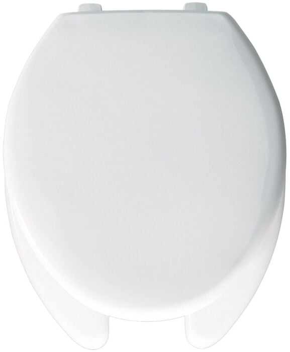 Top-Tite White Plastic Elongated Open Front with Cover Toilet Seat Elongated, Seat, Plastic