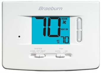 1020 Braeburn 1 Heat/1 Cool Heat Pump/conventional Non-programmable Thermostat CAT330B,1020,833732001782
