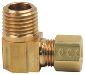 69-4-4x 1/4 Lf Brass 90 Elbow Compression X Male Threaded 