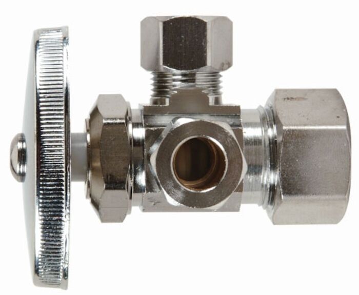 Brasscraft Mfg. Co. Brasscraft 1/2 in X 3/8 in X 3/8 in Chrome Plated