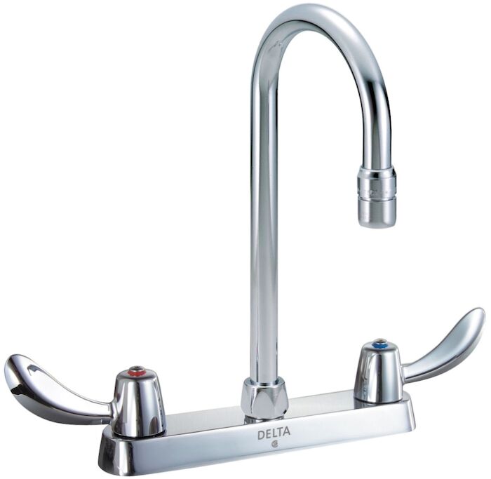 26C3942 Commercial 26C3 Two Handle 8In Ct Deck Mount Faucet 