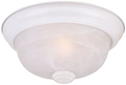 1257S-WH-AL 2 Lt 11 in X 4.5 in White/White Alabaster Glass Flush Mount ,DF1257SWHAL