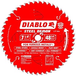 D0748f Diablo Tools Demon 7-1/4 In Circular Saw Blade 48 Teeth 