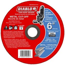 Dbd060045101f Diablo Tools 6 Cut-off Wheel Type 1 
