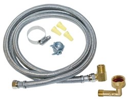 48366 Eastman 3/8 in Braided Stainless Steel Dishwasher 96 in Water Line ,48366